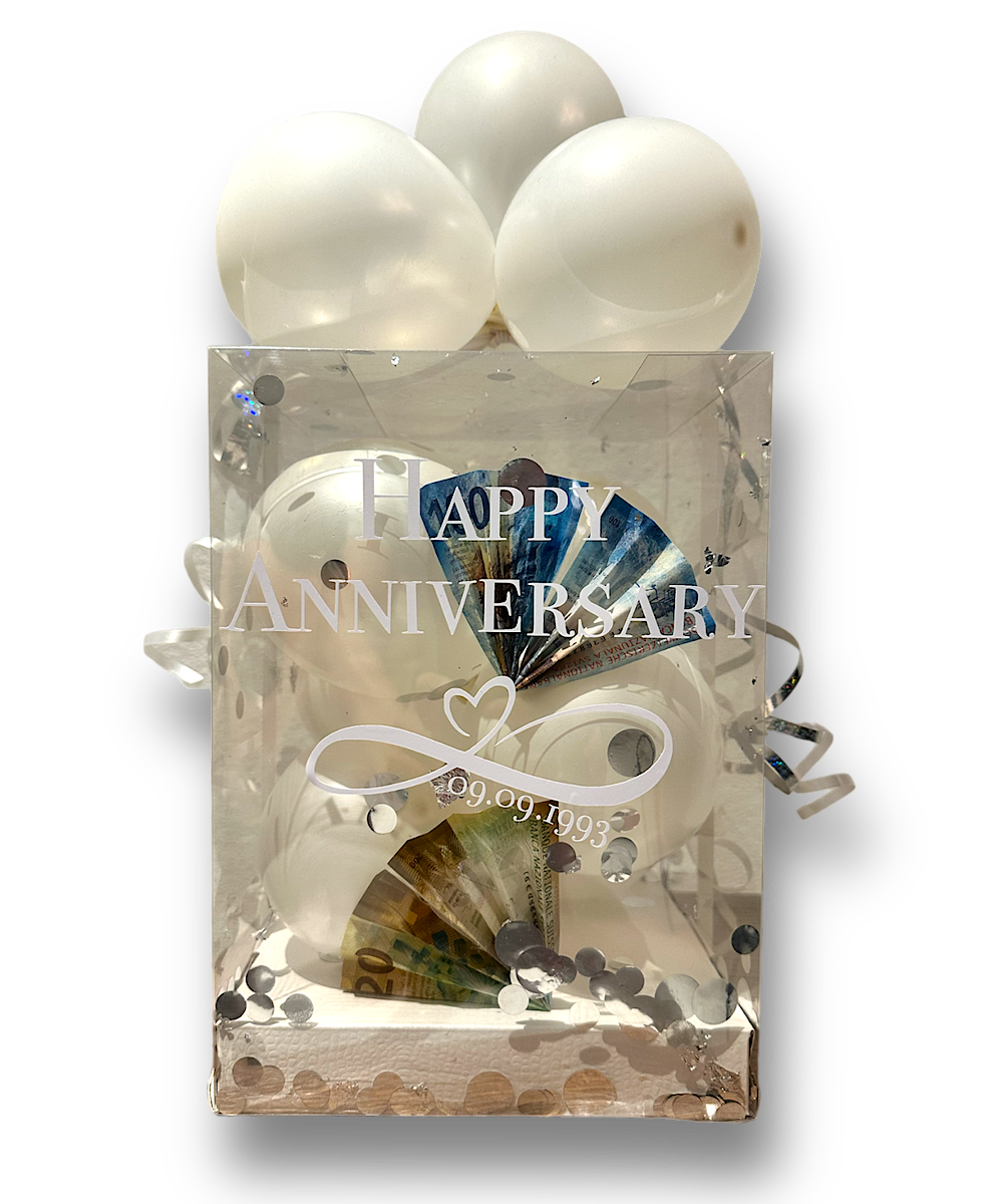 Ballonbox White inkl. Personalisierung